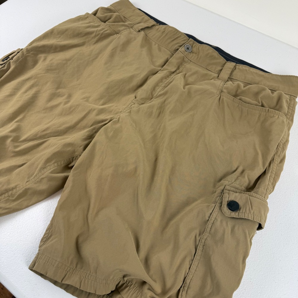 Orvis Mens Tan Cargo Shorts Size 38 Performance Quick Dry Hiking Outdoor Utility